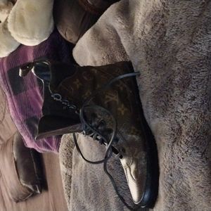 Authentic LV combat boots